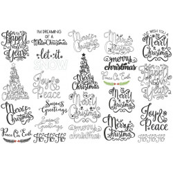 Stickserie - Weihnachtssprüche 